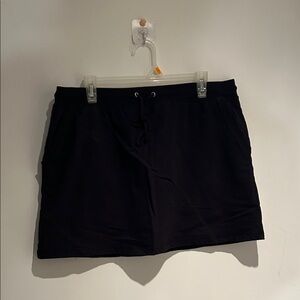 Black Drawstring Mini Skort
